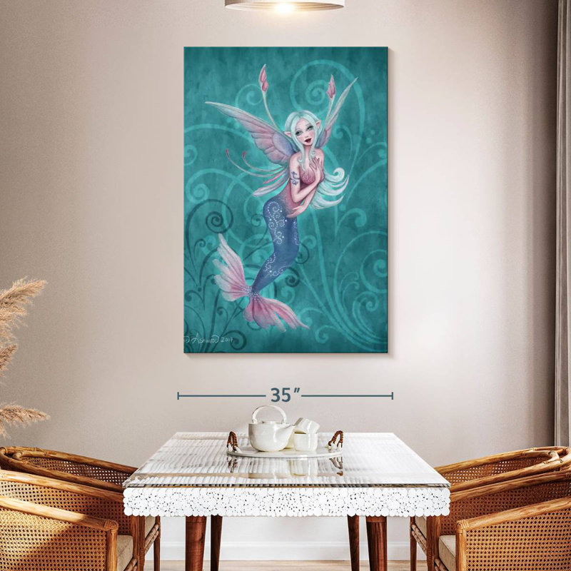 Fée Kelan Sprite corail, H 51 po x l 34 po