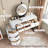 Dressing Table With Detachable Mirror And Rotatable Side Cabinet