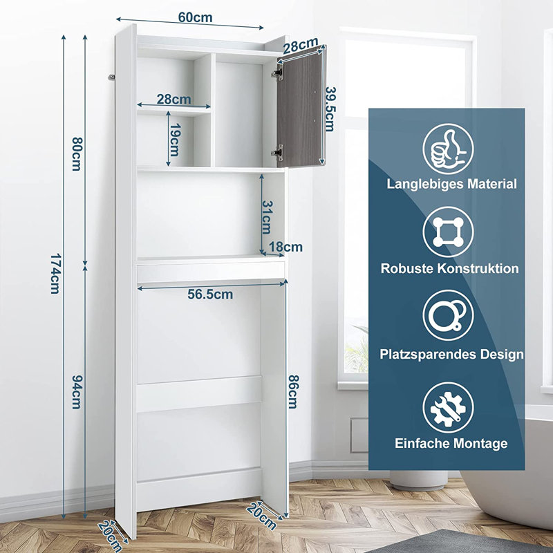 Knilles Freestanding Over The Toilet Storage