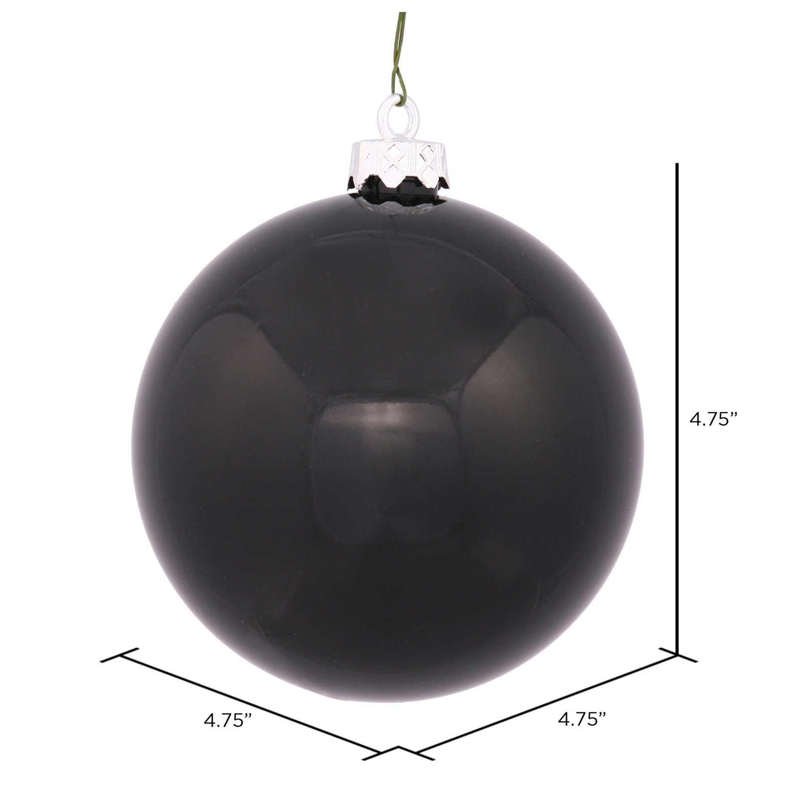 Holiday Décor Ball Ornament, Black.