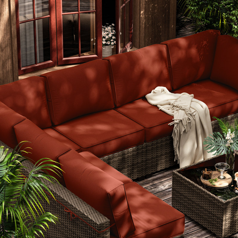 Wynee Outdoor Cushions Set 5" Outdoor Furniture Replacement Cushions Patio Furniture Cushions And Sectional Cushions, 4.9"