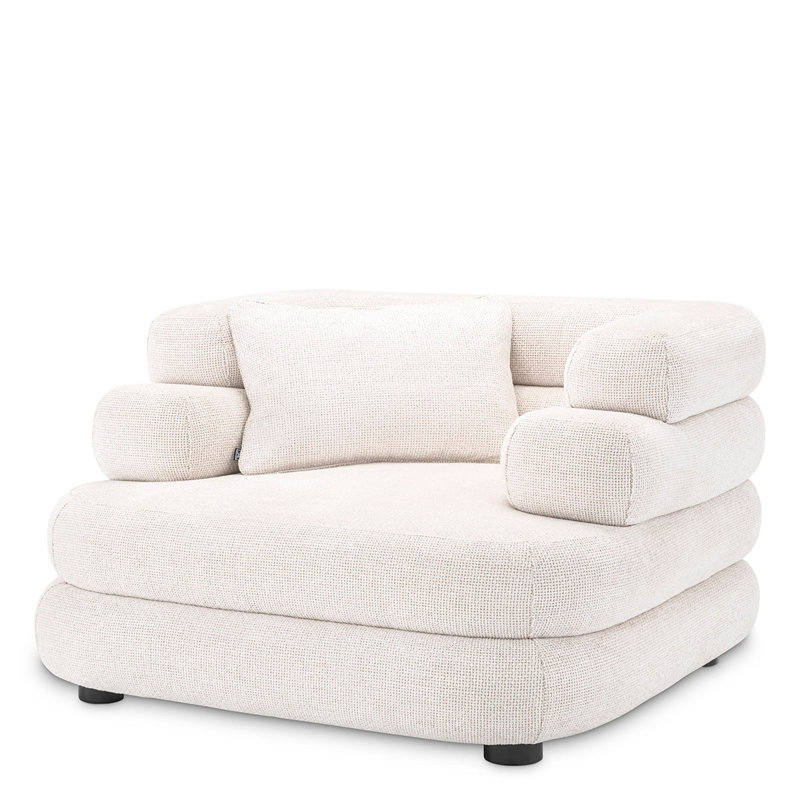 Fauteuil demi-tonneau rembourré Malaga