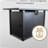 25" H x 42" W steel outdoor fire pit table with lid