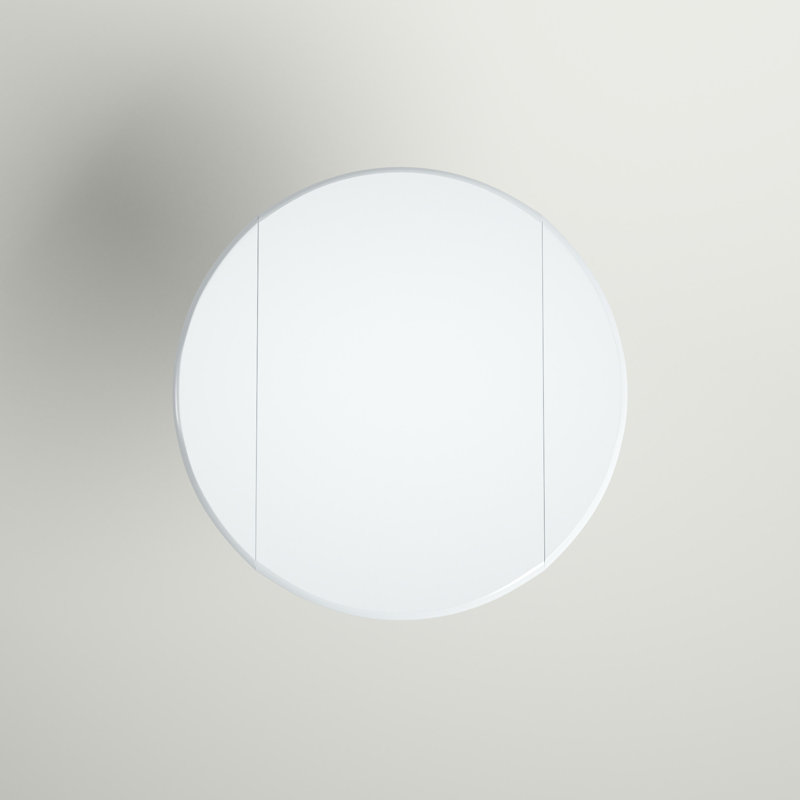 Philipston Extendable Round Solid Wood Dining Table, Bright White, Bright White