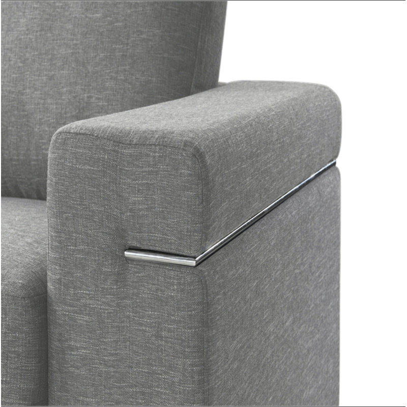 Fauteuil en tissu léger tissé, Grey Fabric