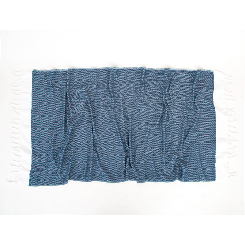 Serviette de plage 100% coton Cheeseman, Bleu