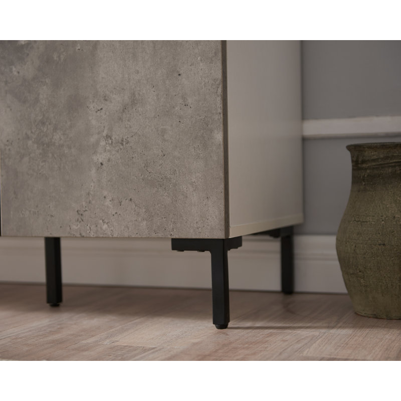 Console Lightfoot 47,72 po, Plateau blanc / base noire