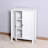White Bathroom Floor Cabinet With Double Door And Adjustable Shelf - Adds Elegance Function To Your In Doors & , Stores Various Items