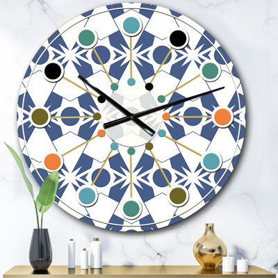 Abstract Retro Geometrical Design I - Mid-Century Modern wall clock