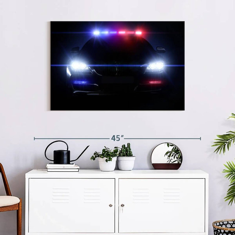 Mehar Police Car, 24" H x 36" W
