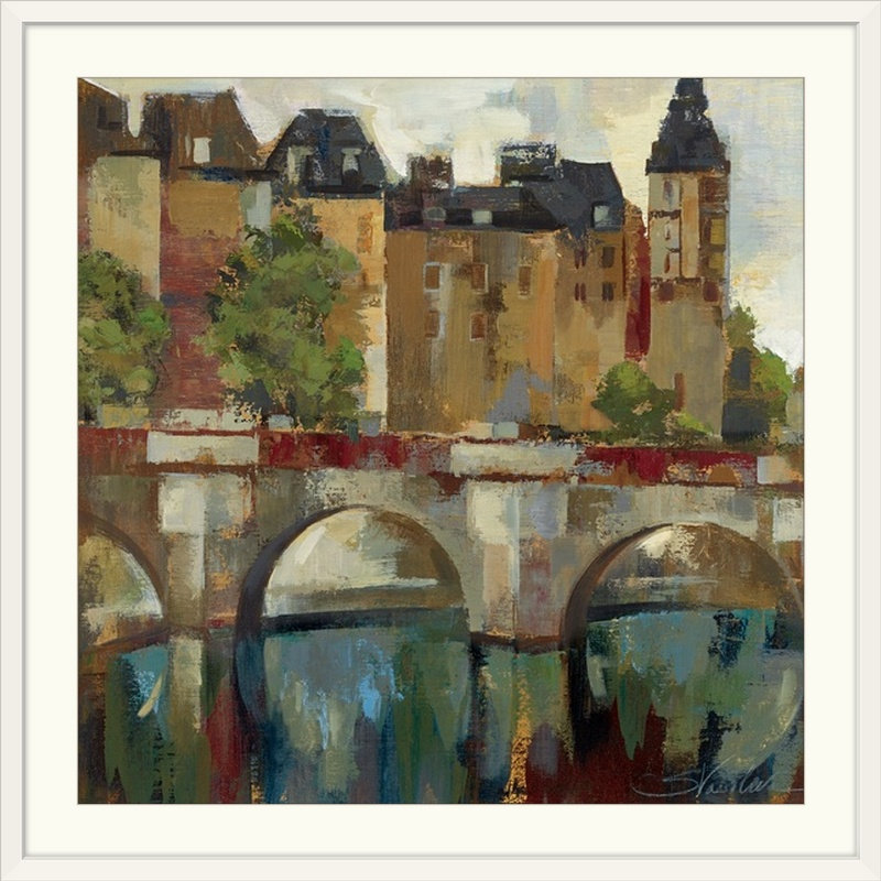 Paris Late Summer " Paris Late Summer II " by Silvia Vassileva, 28" H x 28" W x 1" D, White Framed