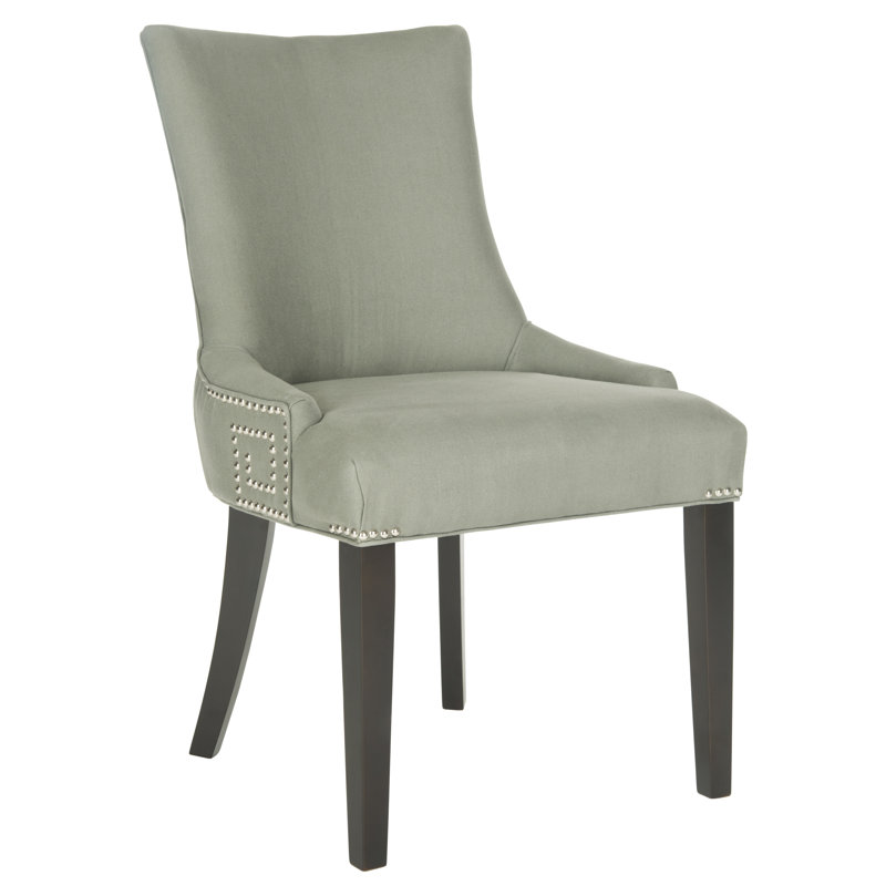 Chaise d'appoint rembourrée Aleshia en bleu clair, Granit délavé