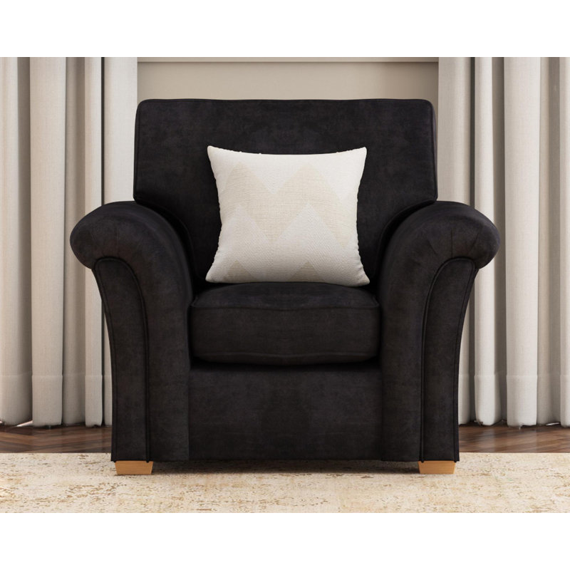 Upholstered Armchair, Ebony