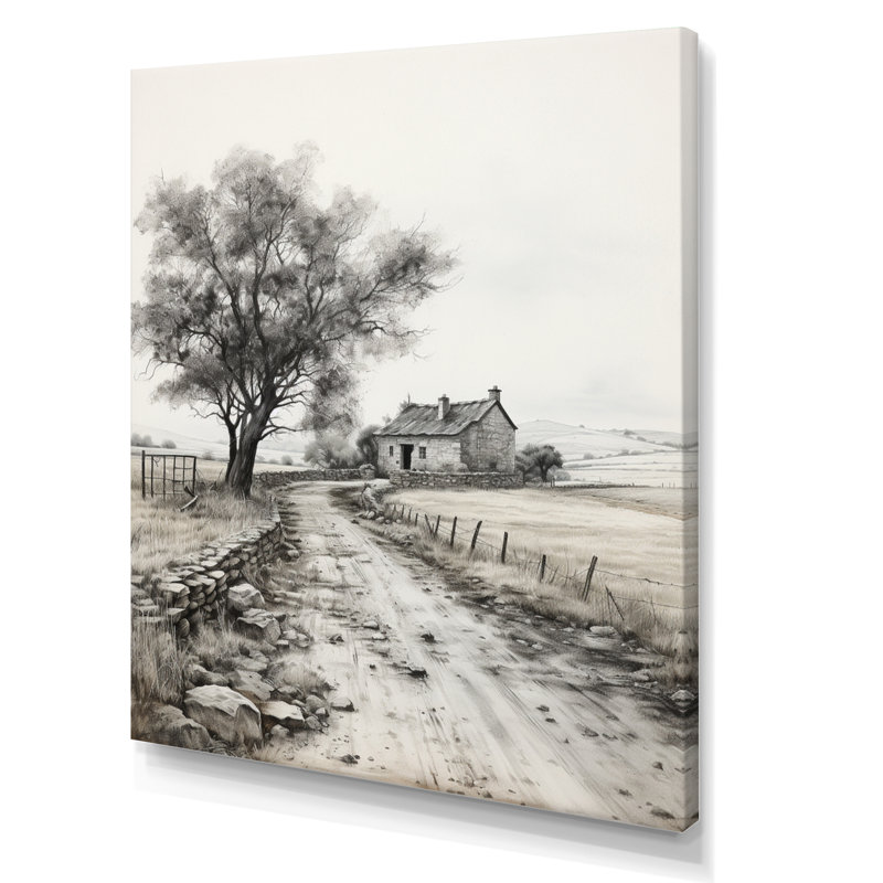 Farmhouse Tranquil Retreat - Landscape & Nature Canvas Prints-PT71106, H 40 po x l 30 po x P 1,5 po