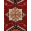 Tapis d'intérieur rectangulaire oriental fait main en soie et laine rouge et beige, noué à la main-316672911