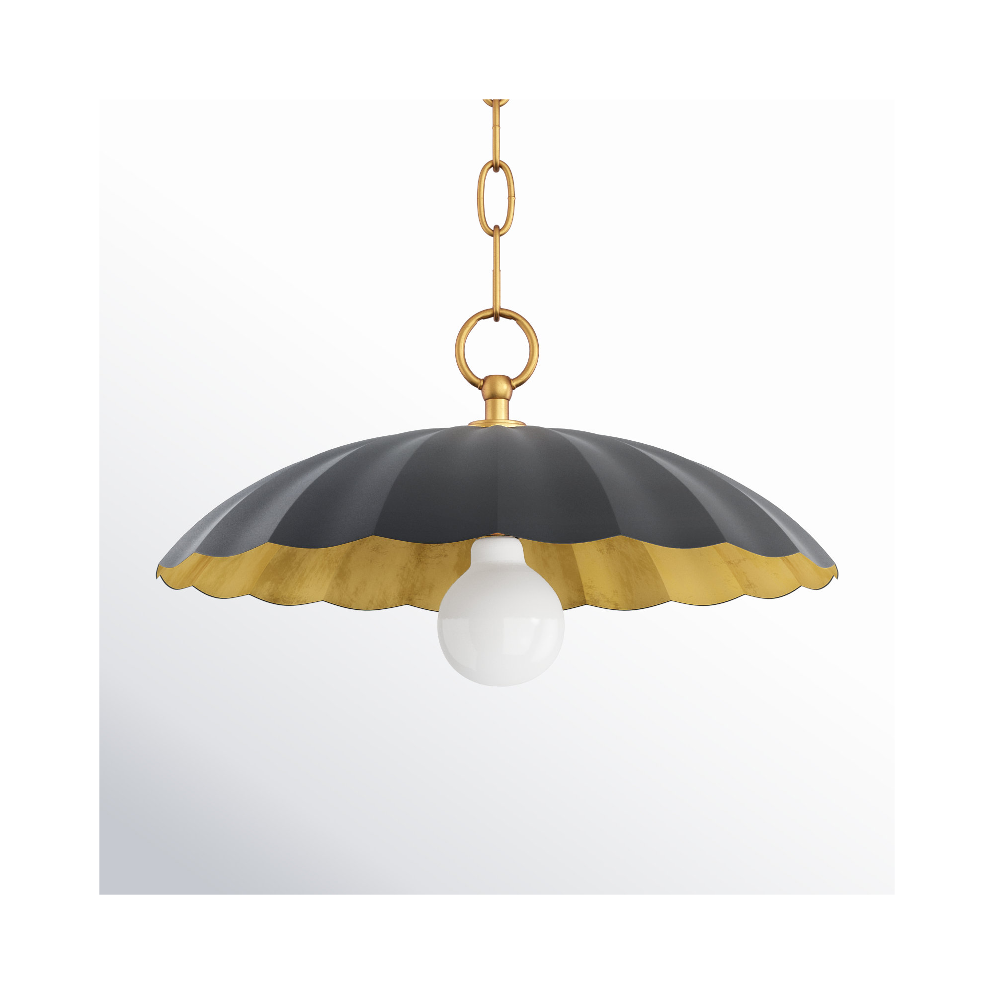 Granduca Single Light Metal Steel Dimmable Pendant, Dark Gray