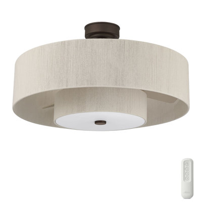 Ventilateur de plafond 30 pouces avec lumières et télécommande Jasmine Roth x Hunter