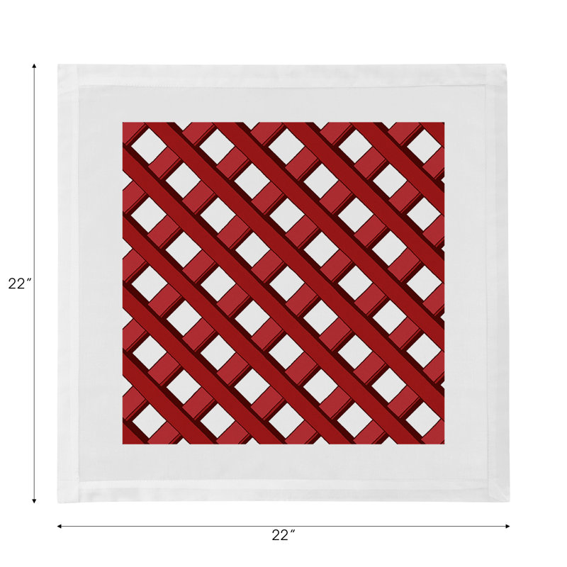 Cotton Blend Square Napkins, Red