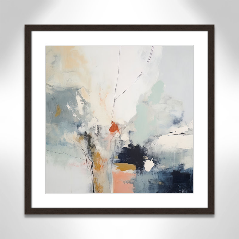 «Ethereal Blue Beats II» par Irena Orlov, L 23,5 po x H 23,5 po, Imprimé mat, Noyer à grain ouvert