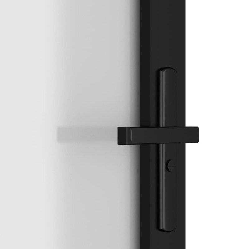 Metal and Glass Sliding Closet Doors, 32.7" x 79.3", Black/Frosted