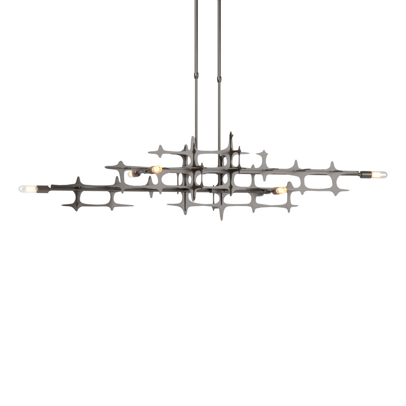 Grid 6 - Light Unique/Statement Geometric Chandelier, Gold, 39.8