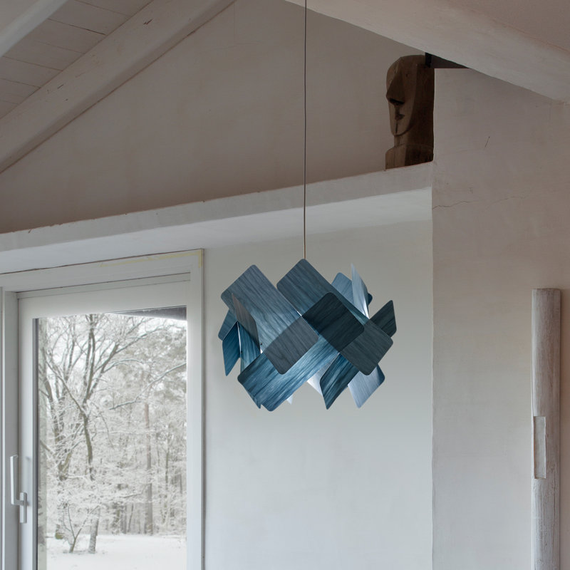 Escape 1 - Light Pendant, Blue, Matte Black, E26 Base