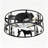 17.72" Black Western Cowboy Flush Mount Ceiling Fan Light With Remote