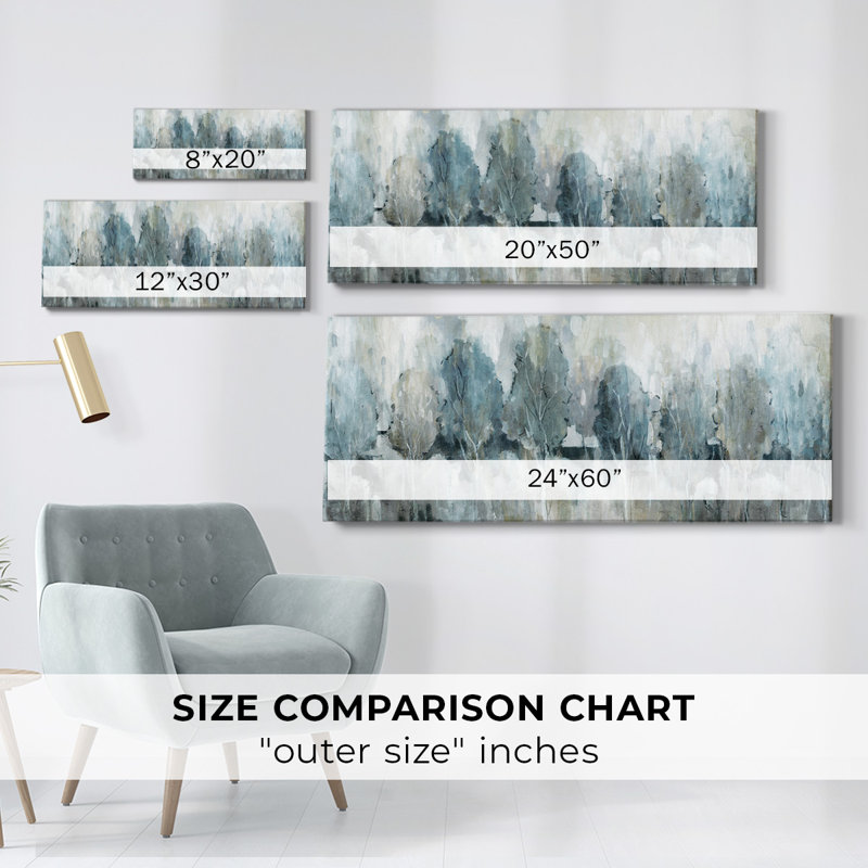 Bright Indigo Groves sur toile, H 12 po x l 30 po x P 1,5 po