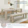 Linzy 6-Person Pine Solid Wood Modern Dining Set