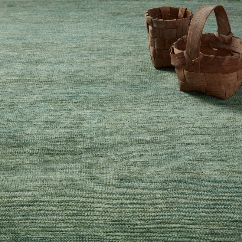 Jaipur Living Origin SAG08 Handknotted Solid Teal and Green Area Rug (6'x9'), Rectangle 8' x 10'