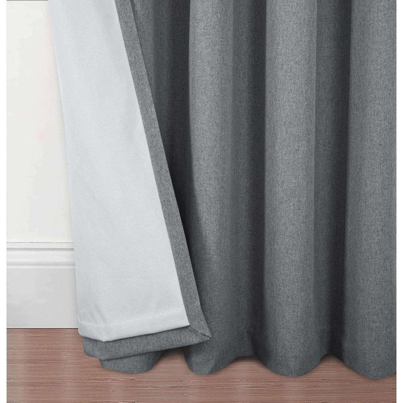 Kareesha Blackout Curtain Pair, Grey, 114 W x 137 D cm