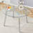 Modern Round Clear Tempered Glass Dining Table-1161958994-1166451391