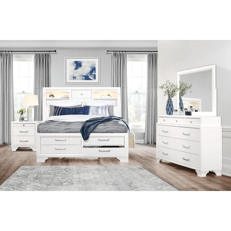 Table de chevet civique blanche