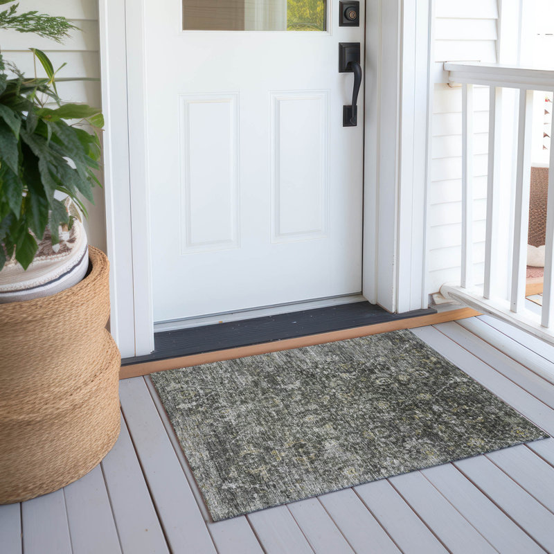 Machine Washable Indoor/Outdoor Chantille ACN2359 Traditional Rug, Rectangle 1'8" x 2'6"