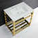 Kingston Brass Quadras 31-Inch Ceramic Console Sink with Steel Base and Shelf