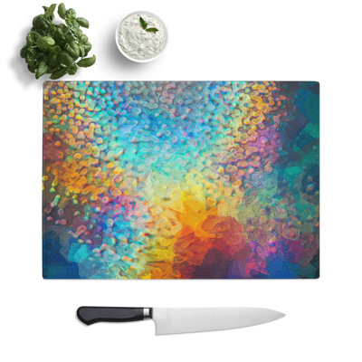 Glass Mood of The Rainbow in Abstract Chopping Board