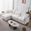 105" Modular Sectional Couch, Upholstered Chenille Fabric Sofa, 3 Seater with Ottoman-1680249760