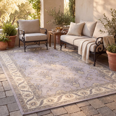 Tapis Niccolite traditionnel à motif floral intégral or ivoire vert gris antidérapant à poils courts pour intérieur et extérieur, adapté aux animaux domestiques, salon, chambre, salle à manger, entrée, couloir, bureau, cuisine, couleur anthracite, facile à nettoyer, imprimé, ultra doux, bord ourlé, lavable