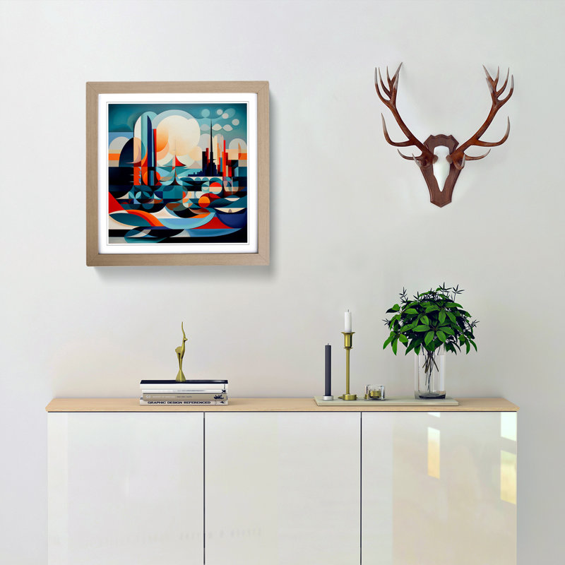 Seascape Constructivism No.1 - Framed Print, Oak