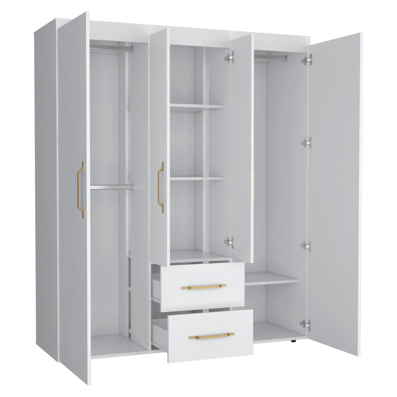 Armoire Elma, chambre à coucher, Blanc