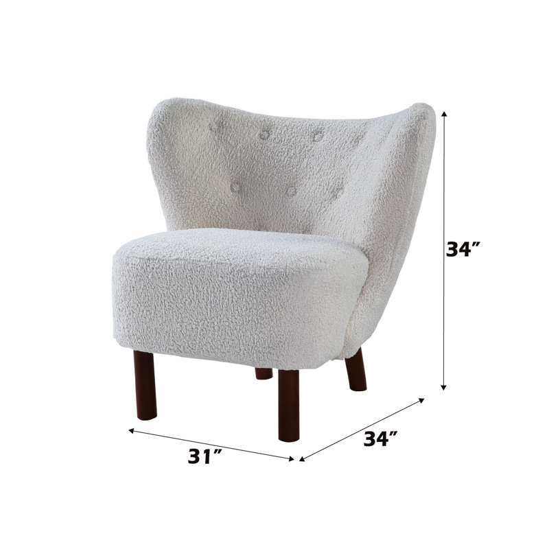 Élégante chaise blanche avec cadre de coussins de dossier moderne et confortable