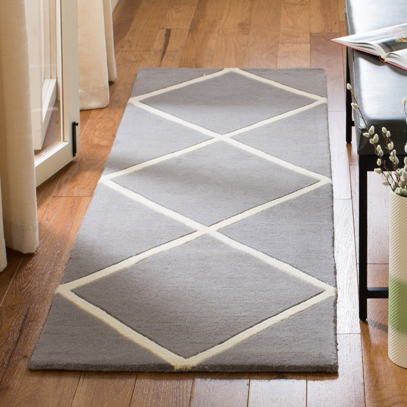 Teresita Hand Tufted Wool Geometric Rug, Runner 2'3" x 7'