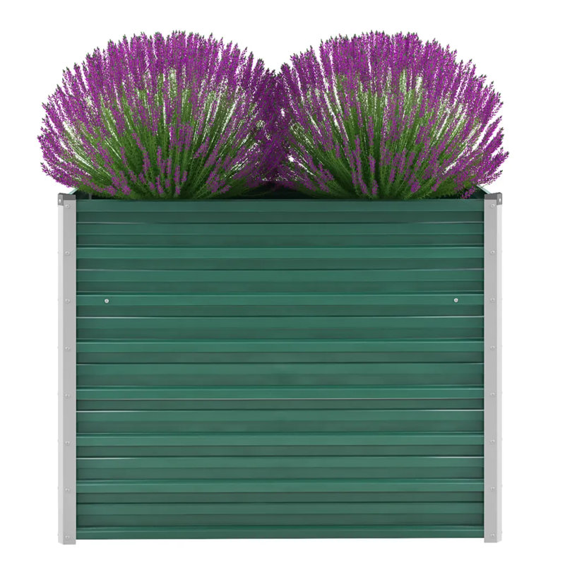 Metal Planter Box, Grey, 77cm H x 100cm W x 40cm D