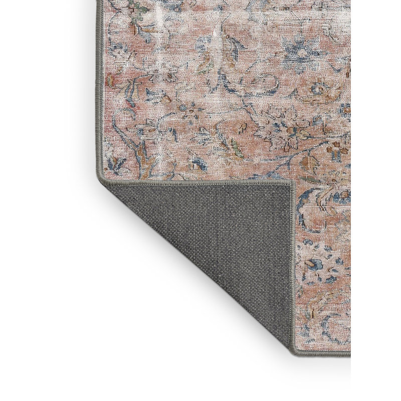 Tapis traditionnel rose clair / gris, Rectangle 4 pi x 6 pi