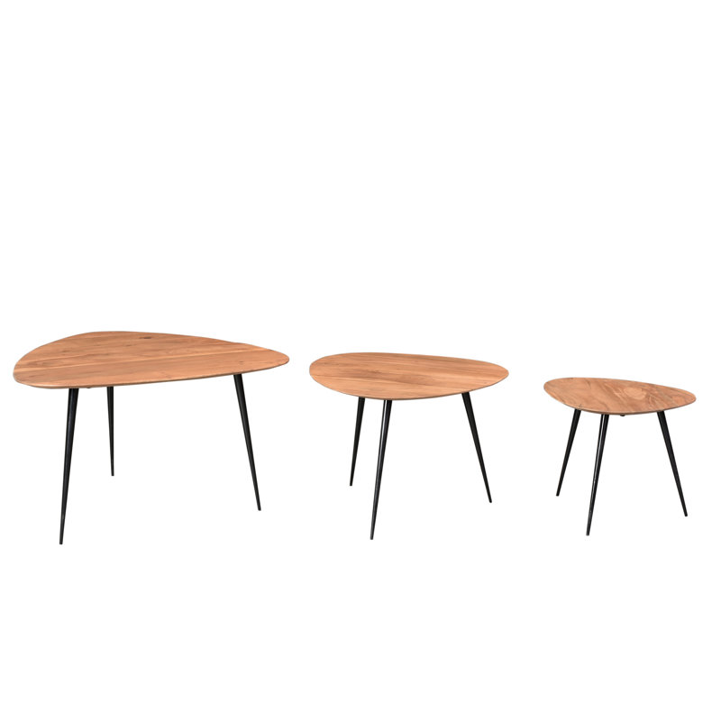 Nahua Three Leg Coffee Table, H41 x L54 x W49cm