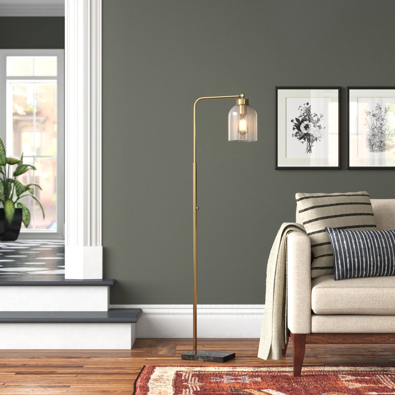 Gemma 55'' Task Floor Lamp, Antique Brass