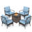 4-person Outdoor Conversation Set With Fire Pit Table-106872501