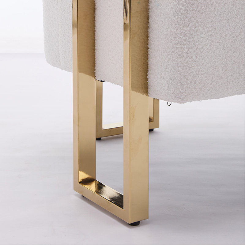 Chaise d'appoint rembourrée en tissu Charnwood, Ourson blanc