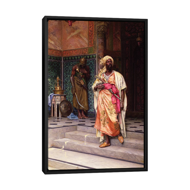 «The Response, 1883» par Ludwig Allemagne, impression sur toile tendue, H 26 po x l 18 po x P 1,5 po, Toile encadrée noire