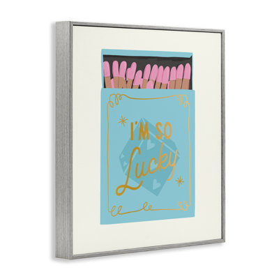 I'm I'm Lucky Matchbox, giclée encadrée, design par Cherrywood Lane